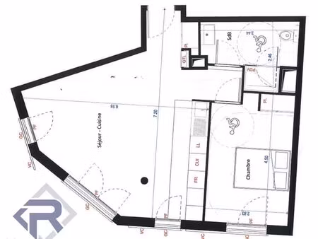 appartement 2 pièces 50 m²