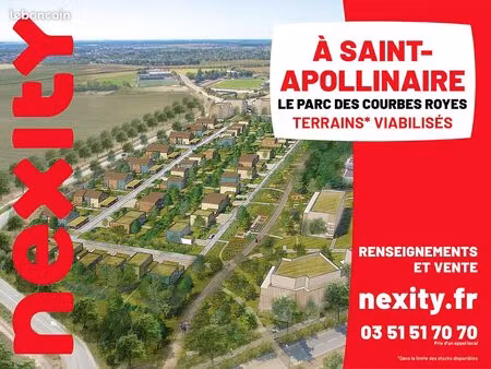 terrains livrés à saint apollinaire  tout près de dijon