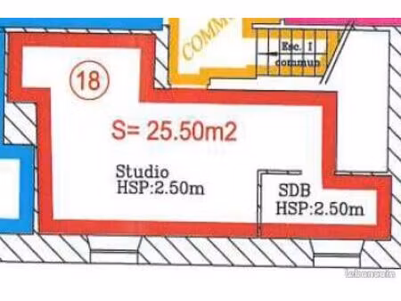 studio a louer 25 5 m²