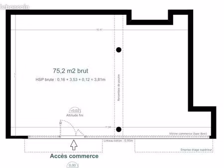 local commercial 76 m²