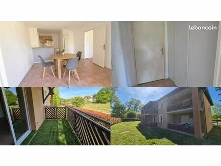 t2 semi-meublé avec terrasse dans résidence avec piscine