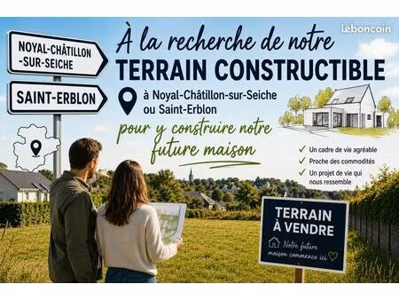 recherche terrain constructible noyal châtillon sur seiche - saint erblon