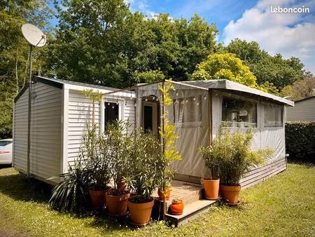 mobil-home o’hara 1064 – 40 m² + grande terrasse couverte – camping 4⭐ au cœur de la natur