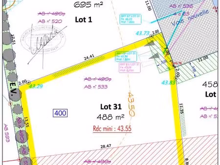 terrain 741 m² chateaubourg