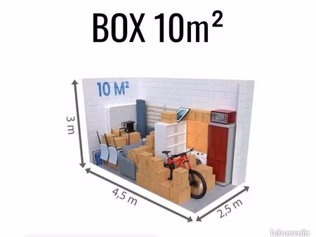 location box stockage 10 m² – plusieurs disponibles