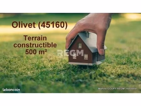 terrain 500 m² olivet