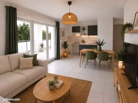 appartement 3 pièces 59m²+loggia+parking