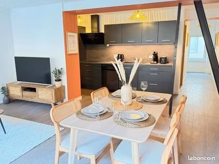 appartement t3 à l’étage avec terrasse couverte 64 m²