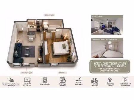 appartement meublé (41m2)