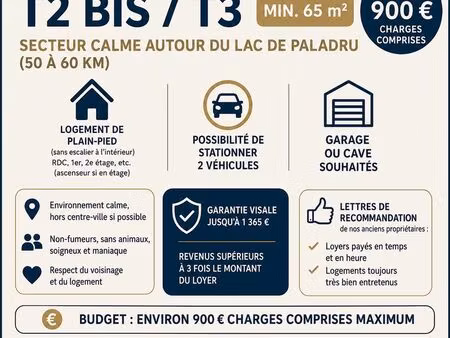 recherche appartement ou maison - couple calme