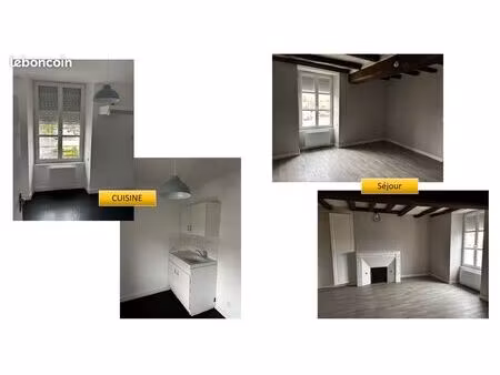 appartement t3 (67m²) 1er étage centre ville durtal