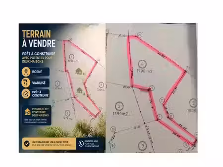 vente terrain 1790 m² à conteville (76390)  87 000 €