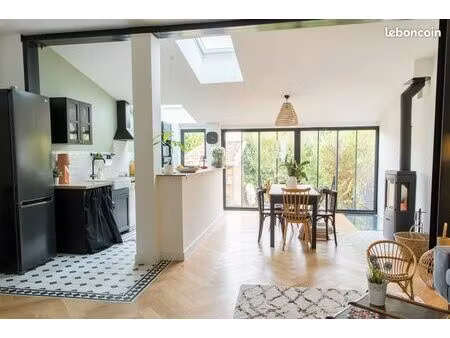 échoppe rénovée 105 m² talence limite bordeaux – 3 ch + bureaux – jardin – calme absolu