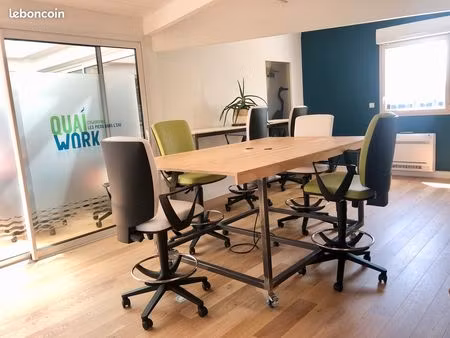 bureau privatif 22m² – 4/7 personnes – coworking vue loire nantes ouest