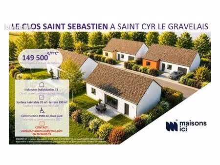 maison neuve de plain pied à saint cyr le gravelais