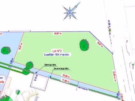 terrain 1629 m² les moeres