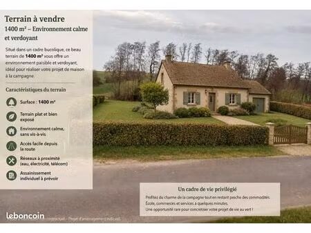 terrain 1400m2 tingry