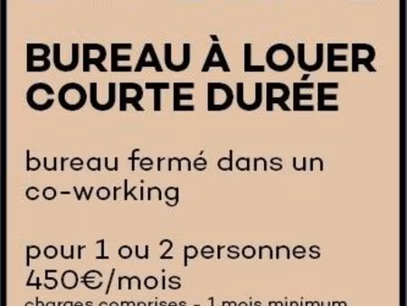 location bureau fermé dans un coworking | grande plage à 50m