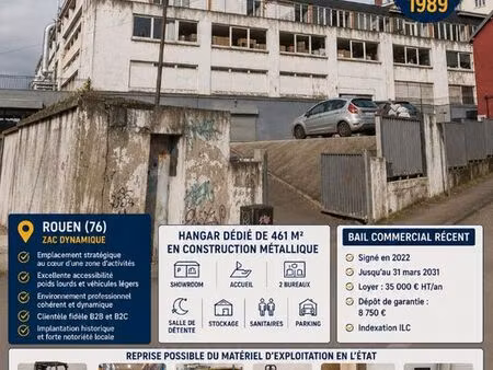 fonds de commerce 461 m² rouen
