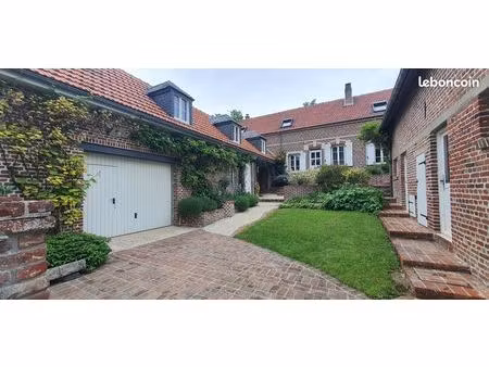 maison briques - style fermette - 145 m2 - terrain 1007 m2 - 3 chs - village - département