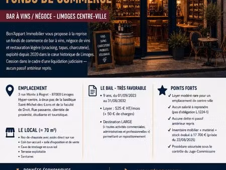bar  fonds de commerce limoges