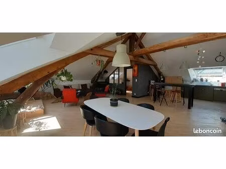 appartement type loft sous comble avec vue