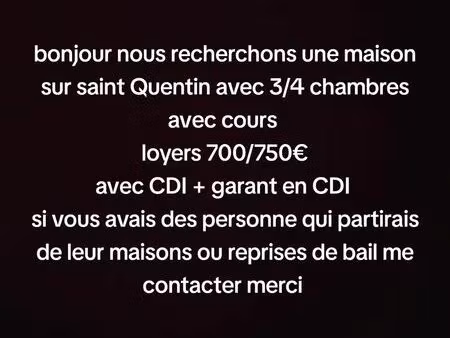recherche maison saint quentin