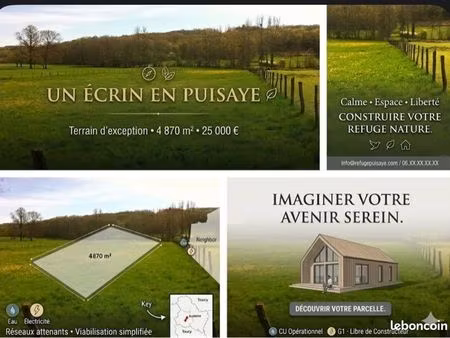 terrain constructible en puisaye