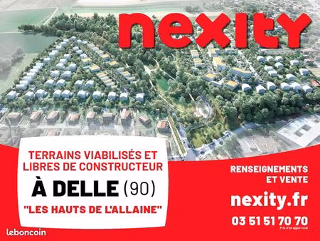 de nouveaux terrains à delle  aux portes de la suisse