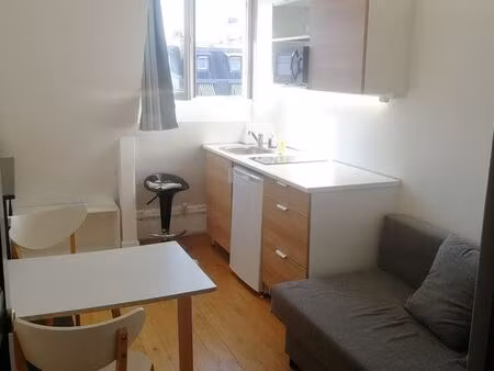 loue studio meublé – paris 17ième – métro porte maillot – 16m2 – 750
