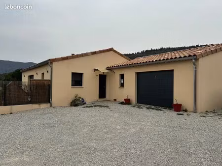 maison moderne avec grand garage et jardin