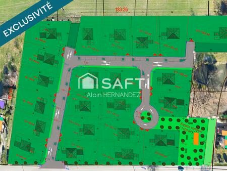 cazères 31220 - terrain à bâtir plat viabilisé