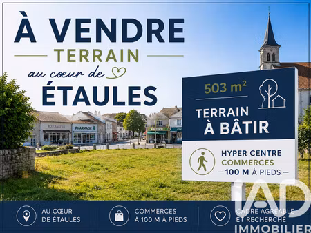 vente terrain à étaules (17750) : à vendre / 503m² étaules