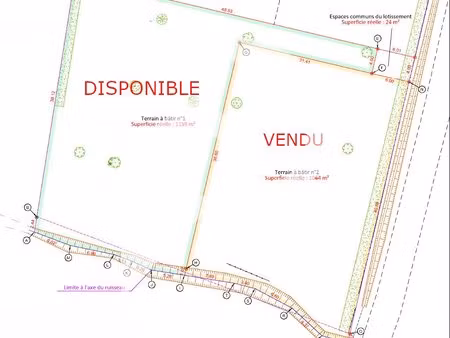 terrain à bâtir de 1160 m2