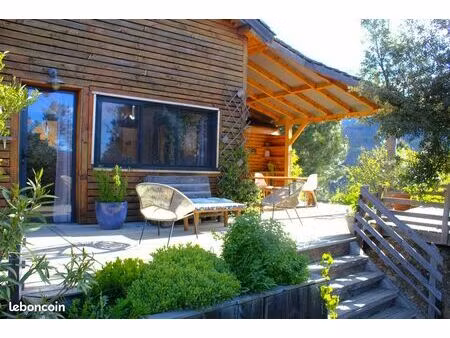 maison en bois et grand terrain à louer à saint andré capceze 48800