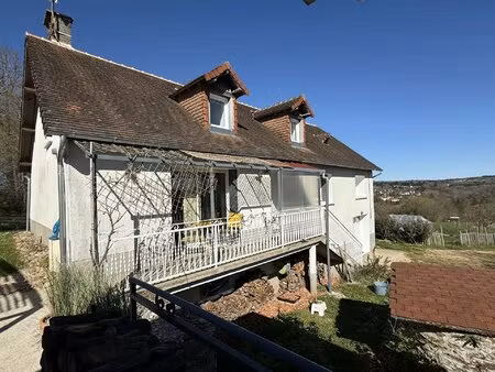 maison pierre flanc de colline avec belle vue terrain + bois