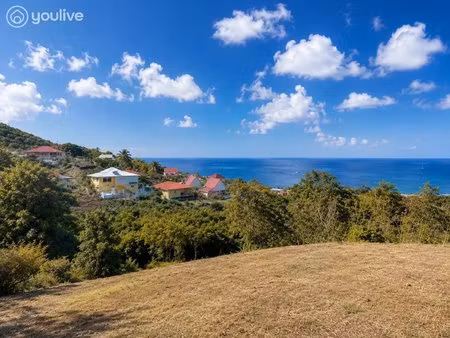 les anses d’arlet – beau terrain 1000 m² vue mer