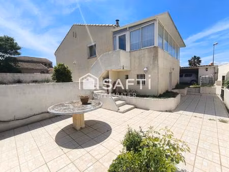 maison 3 faces  140m²  3 chambres  garage  sous sol