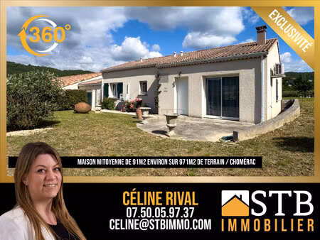 maison récente de 91m2 sur 971m2 de terrain