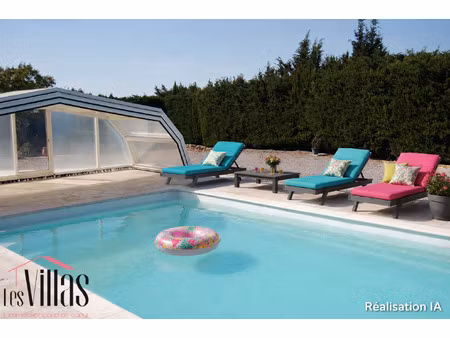 maison plain pied 105 m2 - piscine sans vis à vis dans les c