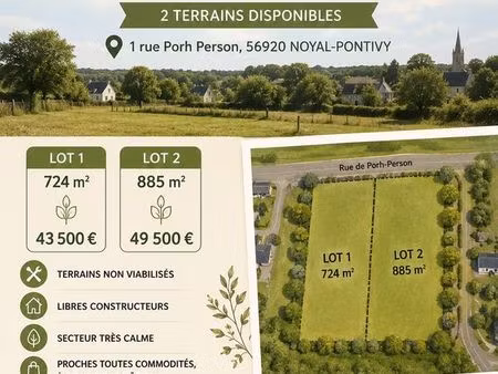 vente 2 terrains constructibles