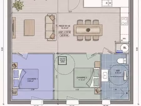 vente maison à antrain (35560) : à vendre / 60m² antrain