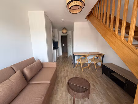 t1 bis duplex neuf meublé à maromme demi lune avec terrasse