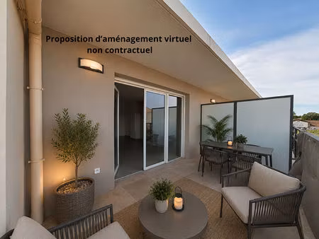 appartement t3 de 2020 au dernier étage  terrasse et double stationnement