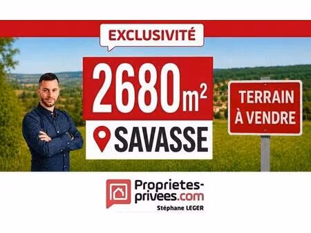 achat terrain 2 678m² savasse 26740