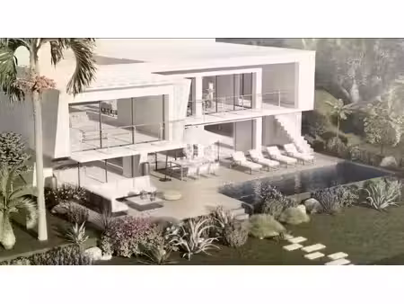 projet de villa contemporaine limite cannes - terrain avec permis de construire accepté