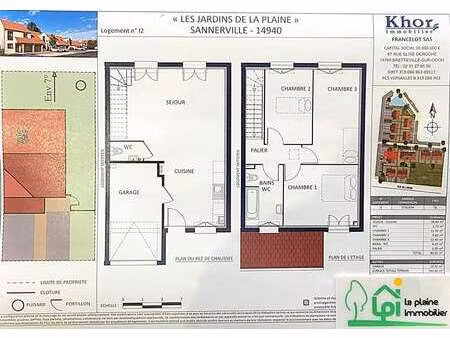 vente maison à sannerville (14940) : à vendre / 81m² sannerville