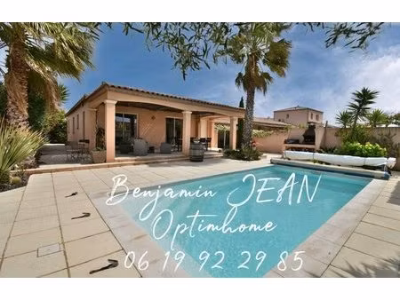 à sérignan  villa familiale f5 de plain-pied avec piscine et grande terrasse plein sud
