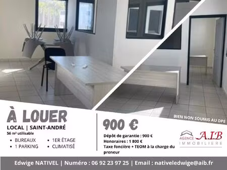 location local professionnel 56m² st andre 97440