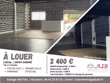 location local professionnel 120m² st andre 97440